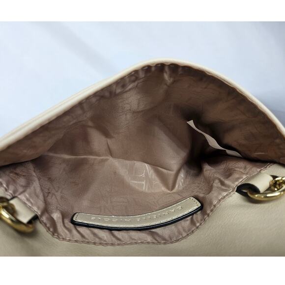 DANIELLE NICOLE SMALL SHOULDER PURSE – CREAM – STUDDED FLAP – GOLD CHAIN STRAP - Picture 7 of 12